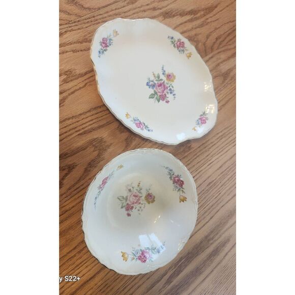 China serving bowl and oval platter,  vintage - Picture 1 of 7
